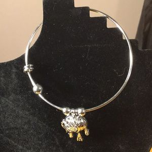 Elephant-Pendant Bracelet W/Real Pearl (Brand New)